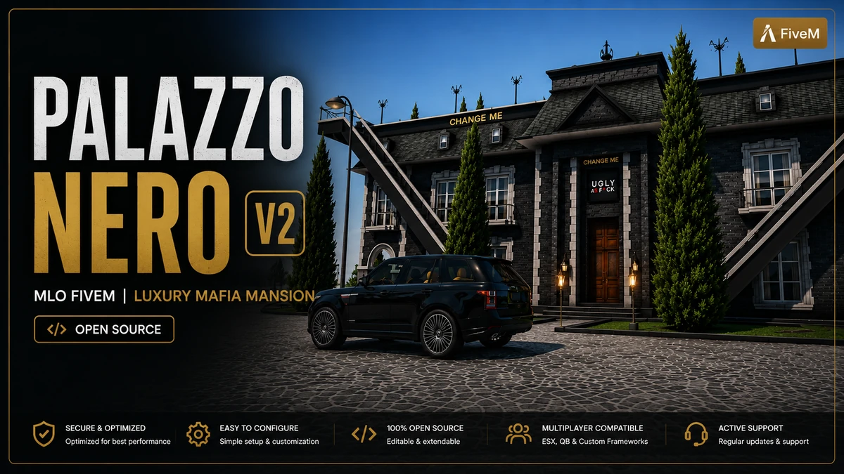 Palazzo Nero V2 MLO FiveM | Luxury Mafia Mansion | Open Source